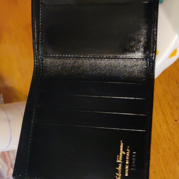 Salvatore Ferragamo Black Wallet with Gold Hardware - Picture 2 of 16